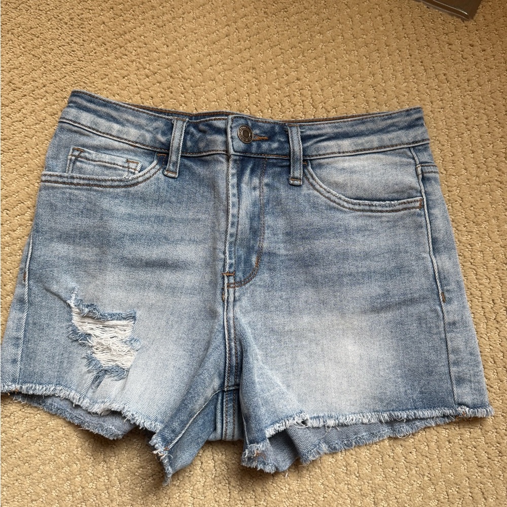 Casual Light Blue Jean Shorts